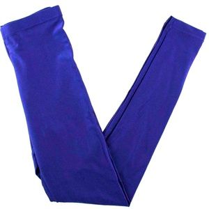 American Apparel Electric Purple/Blue Nylon Leggings Small